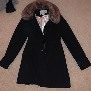Urban outfitters wool black coat
